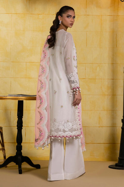 Sana Safinaz | Muzlin Spring 25 | M251-009A-3CT S White Net