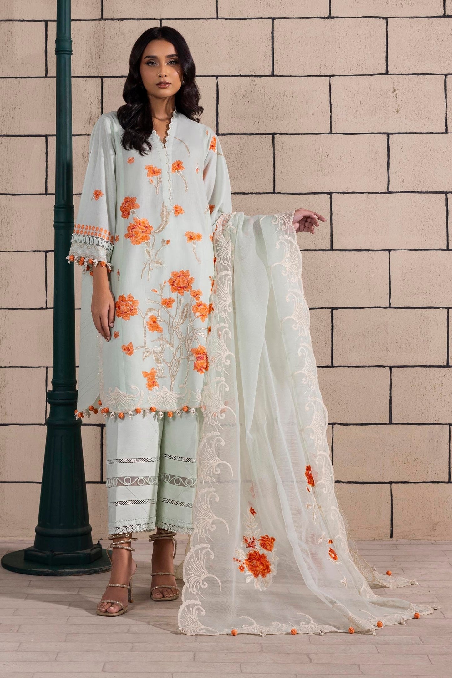 Sana Safinaz | Muzlin Spring 25 | M251-010A-3CS XS Off White Lawn