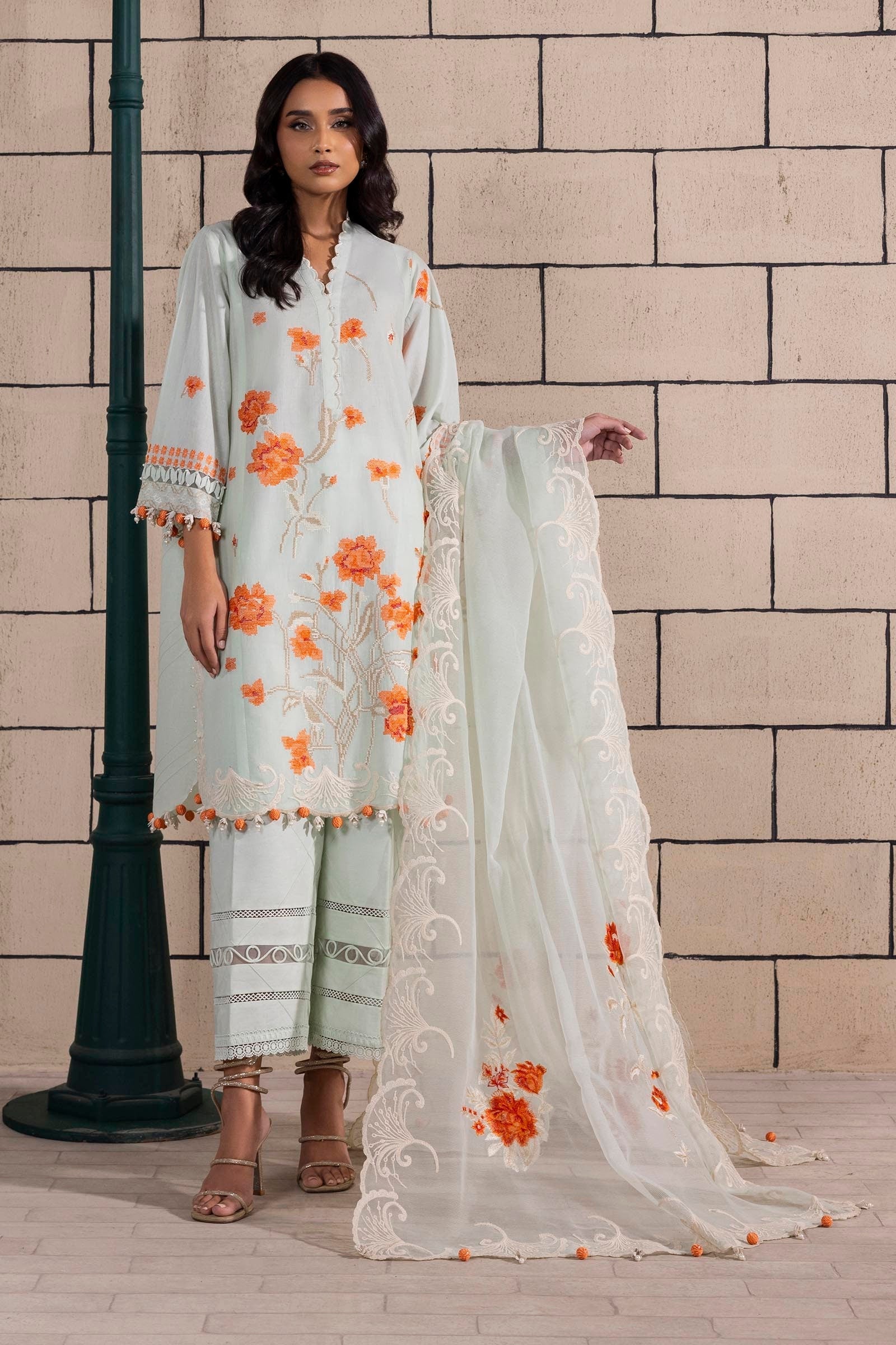 Sana Safinaz | Muzlin Spring 25 | M251-010A-3CS XS Off White Lawn