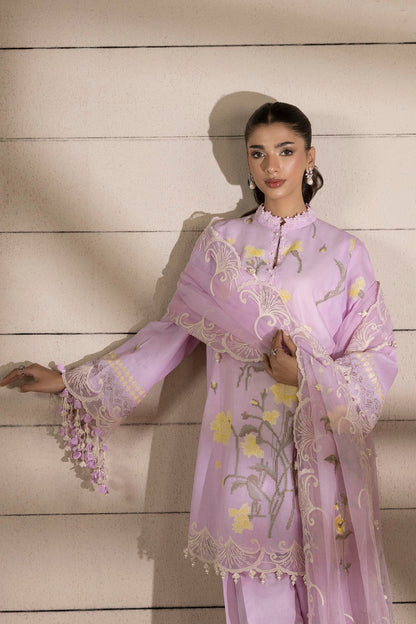 Sana Safinaz | Muzlin Spring 25 | M251-010B-3CS M Lilac Lawn