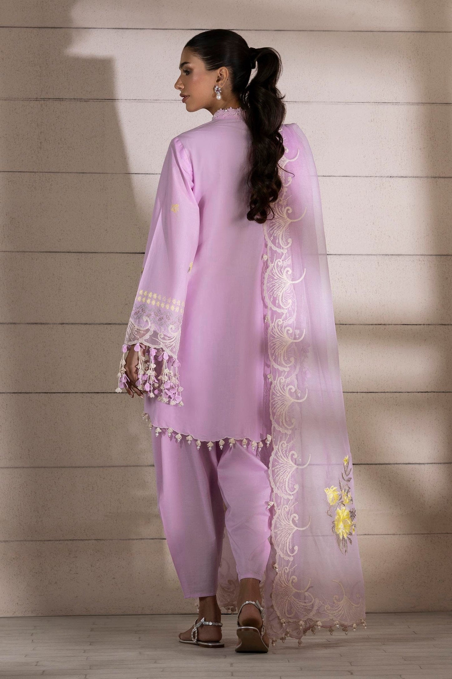 Sana Safinaz | Muzlin Spring 25 | M251-010B-3CS S Lilac Lawn