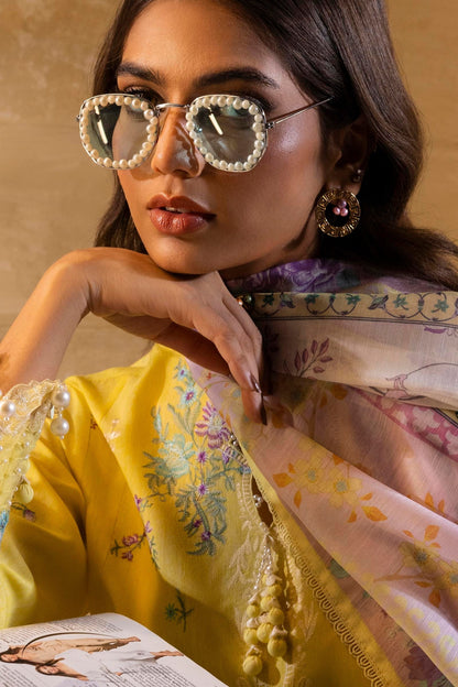 Sana Safinaz | Muzlin Spring 25 | M251-011B-3CV M Yellow Cambric