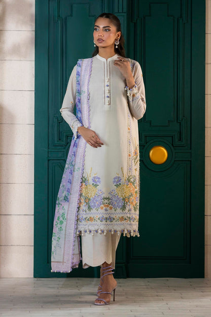 Sana Safinaz | Muzlin Spring 25 | M251-012A-3CV XS Off White Lawn