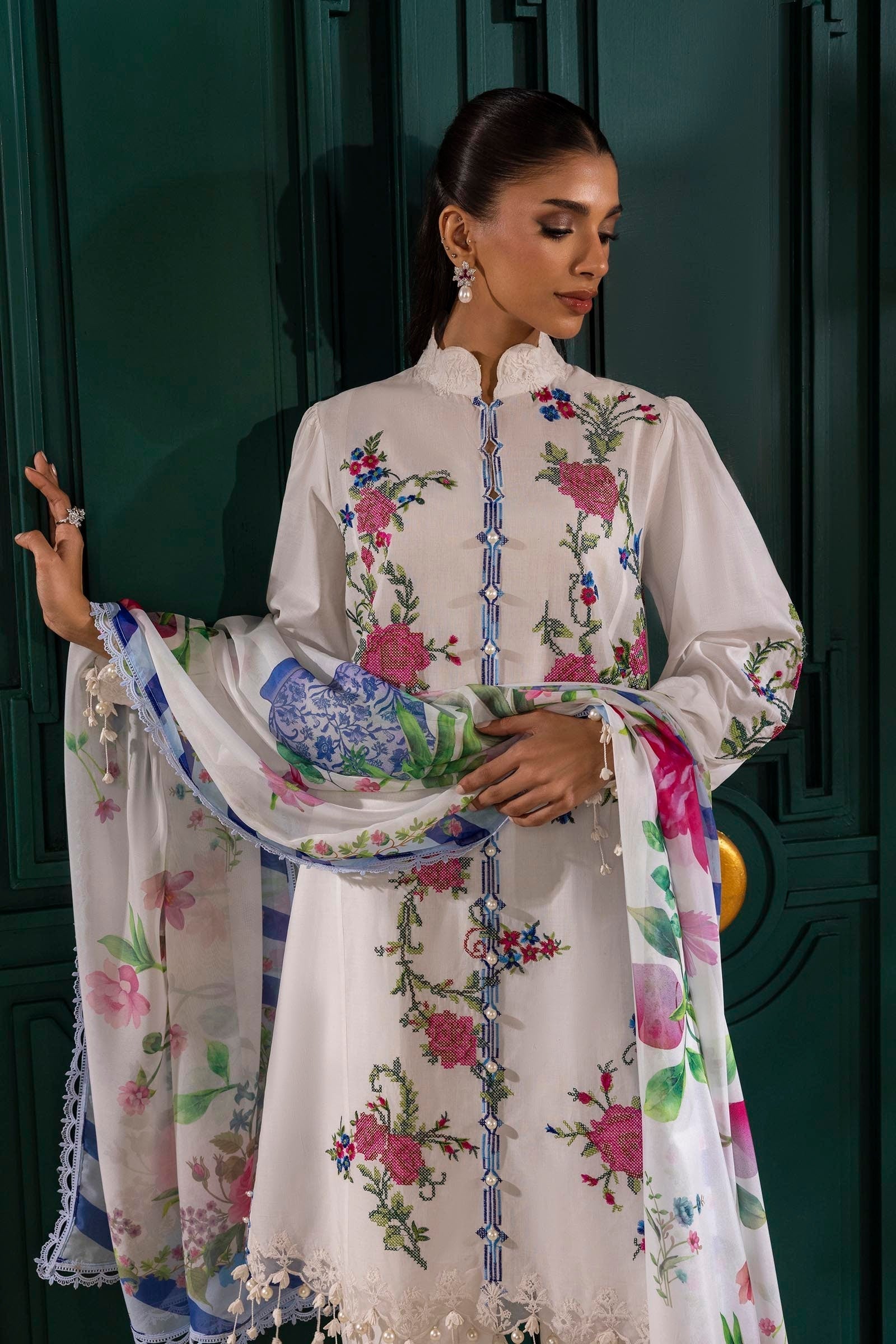 Sana Safinaz | Muzlin Spring 25 | M251-013A-3CL M Off White Lawn