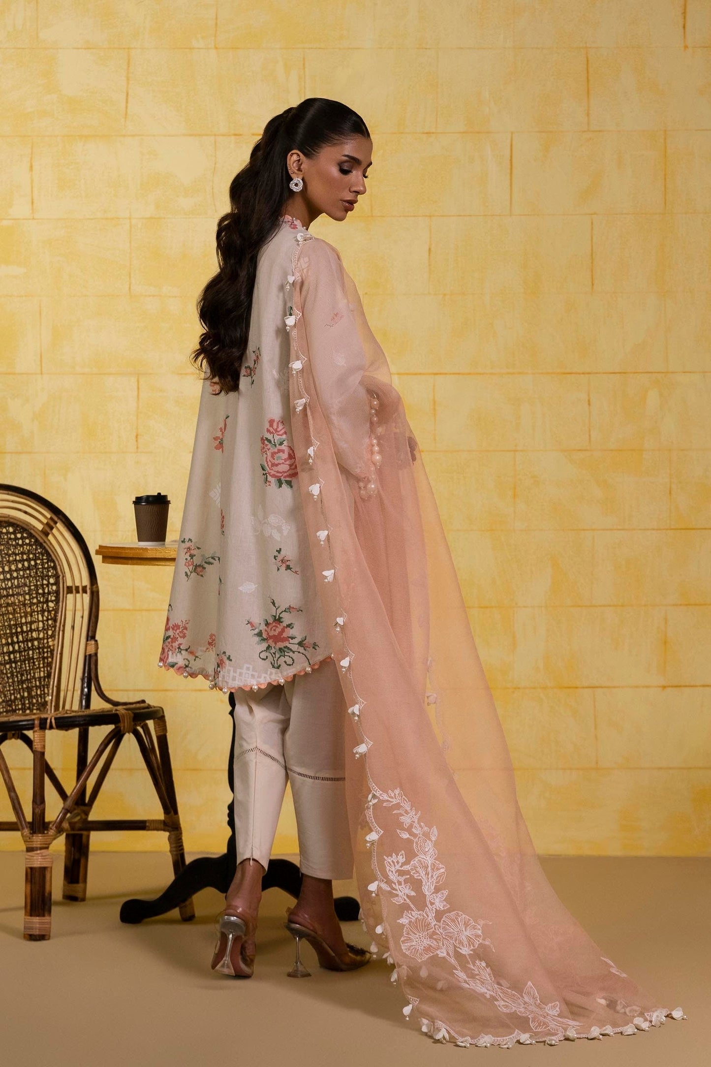 Sana Safinaz | Muzlin Spring 25 | M251-016A-3CT S Off White Lawn