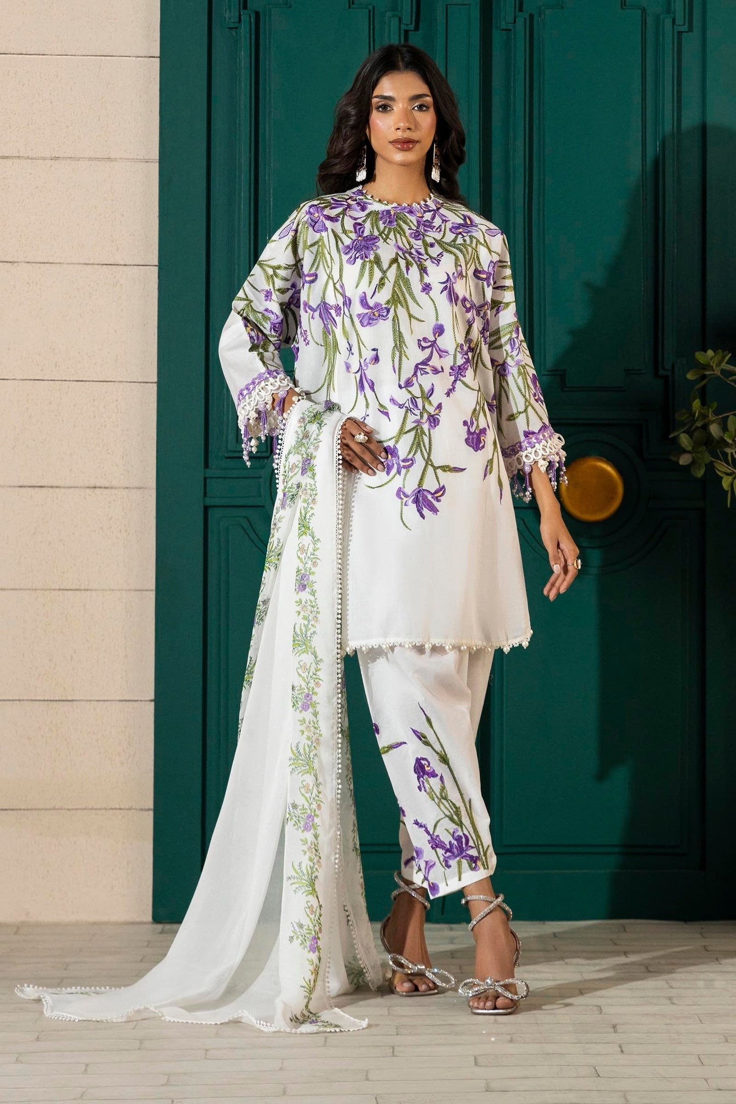 Sana Safinaz | Muzlin Spring 25 | M251-017A-3CJ XS Off White Lawn