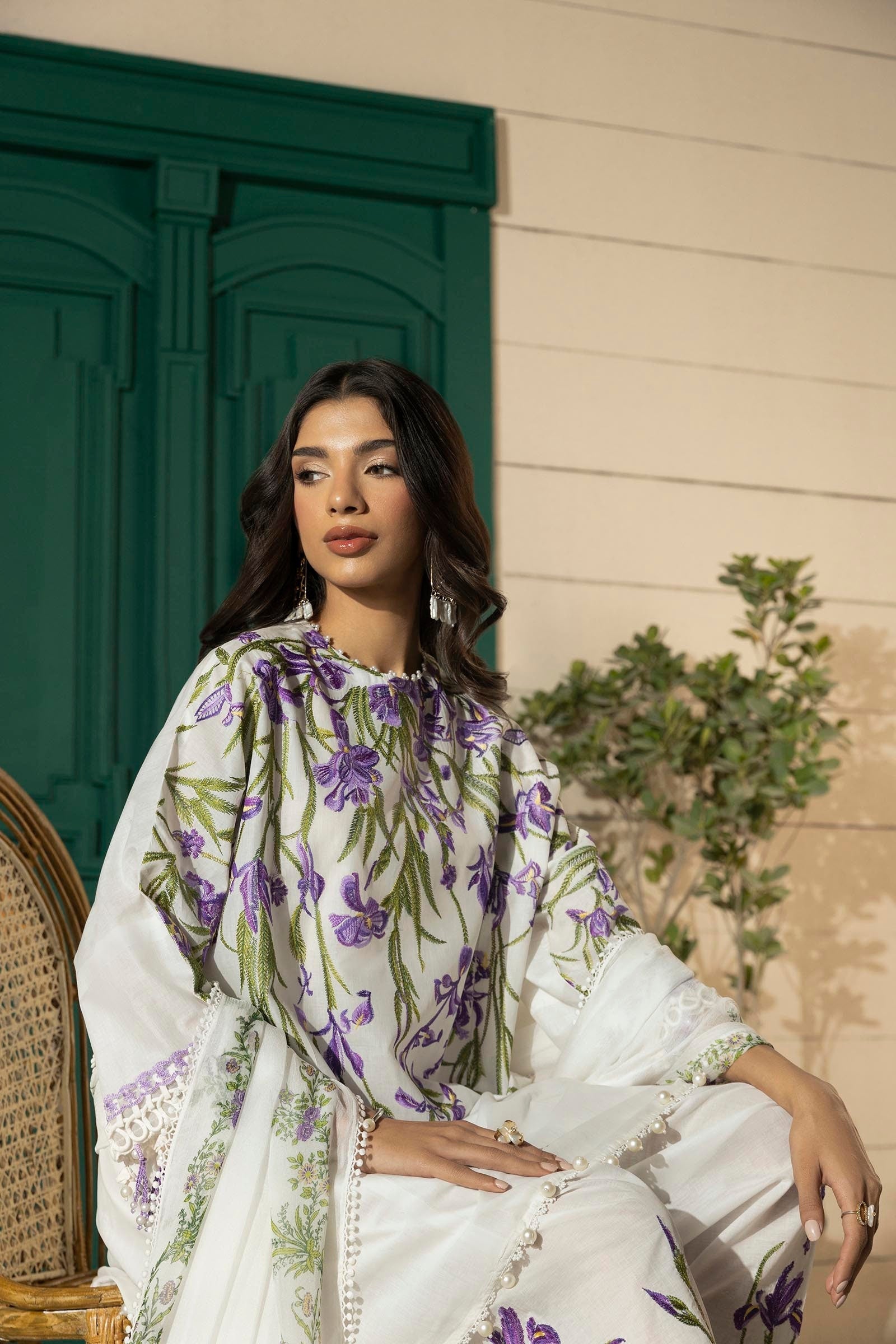 Sana Safinaz | Muzlin Spring 25 | M251-017A-3CJ M Off White Lawn
