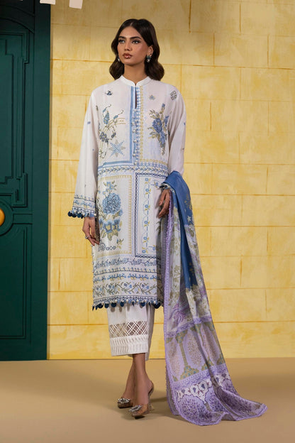 Sana Safinaz | Muzlin Spring 25 | M251-018A-3CT XS Off White Lawn