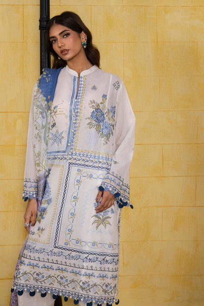 Sana Safinaz | Muzlin Spring 25 | M251-018A-3CT M Off White Lawn
