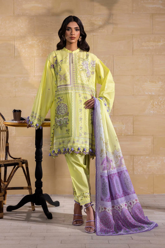 Sana Safinaz | Muzlin Spring 25 | M251-018B-3CT XS Lime Lawn