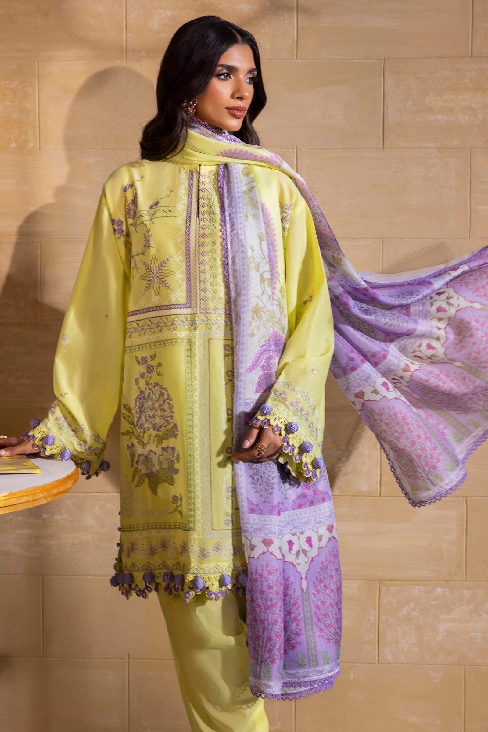 Sana Safinaz | Muzlin Spring 25 | M251-018B-3CT M Lime Lawn