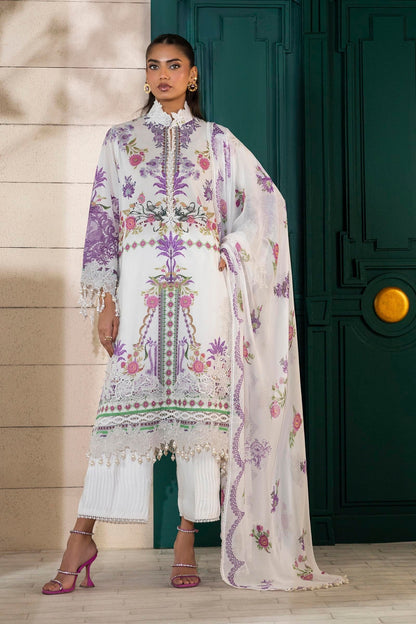 Sana Safinaz | Muzlin Spring 25 | M251-019A-3CS XS White Lawn