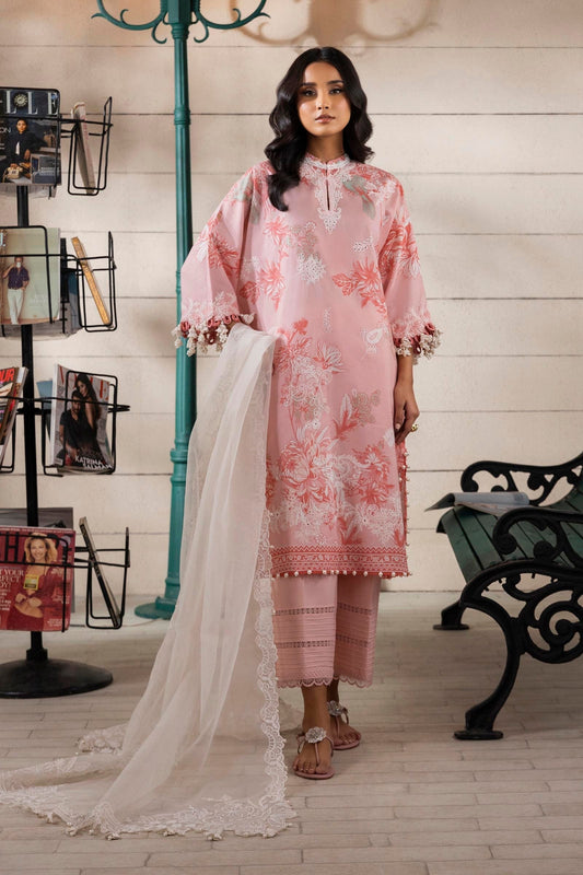 Sana Safinaz | Muzlin Spring 25 | M251-020A-3CS XS Pink Lawn