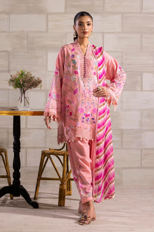 Sana Safinaz | Muzlin Spring 25 | M251-024B-3CI XS Peach Pink Lawn