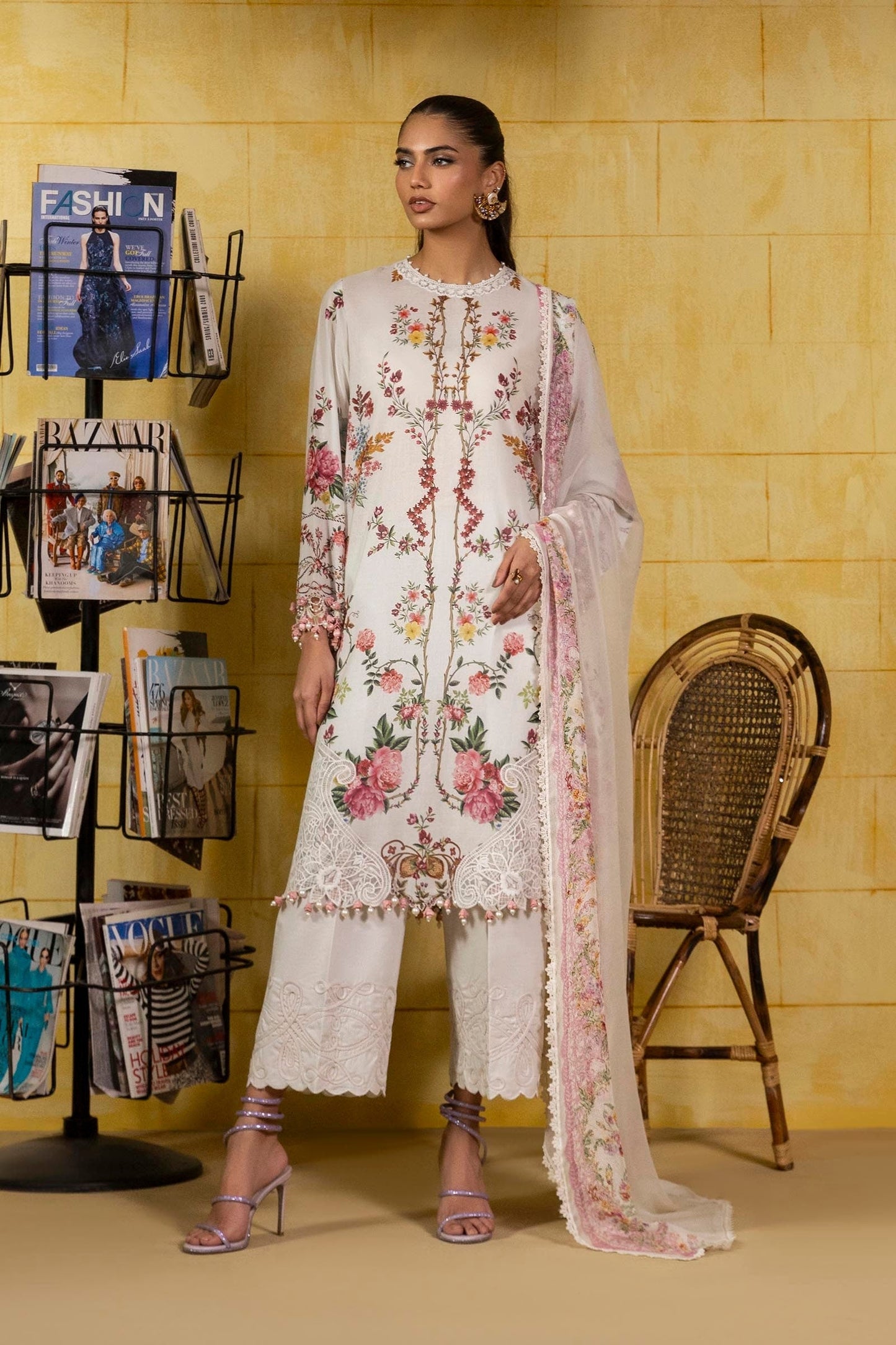 Sana Safinaz | Muzlin Spring 25 | M251-026A-3CI XS Off White Lawn