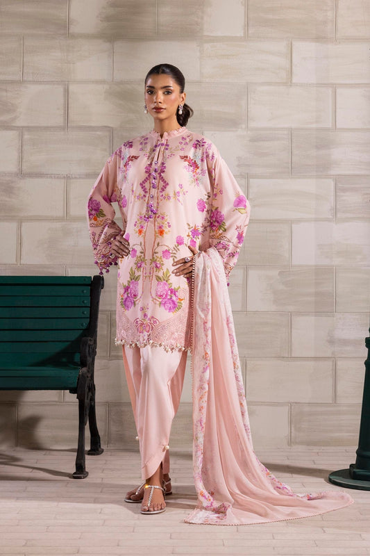 Sana Safinaz | Muzlin Spring 25 | M251-026B-3CI XS Peach Pink Lawn