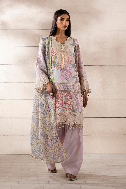 Sana Safinaz | Muzlin Spring 25 | M251-027A-3CI XS Ice Pink Lawn