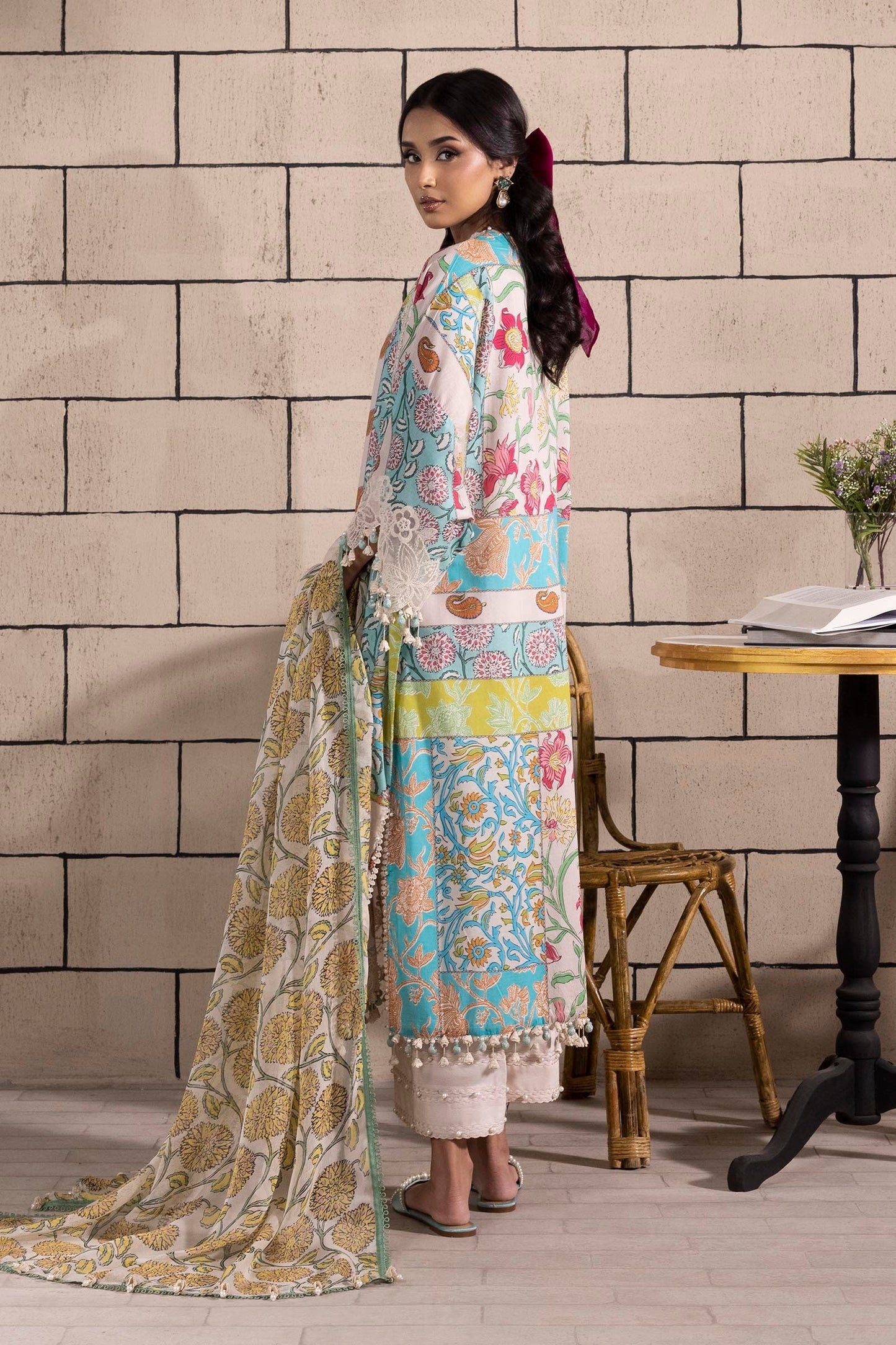 Sana Safinaz | Muzlin Spring 25 | M251-027B-3CI S Pastel Pink Lawn