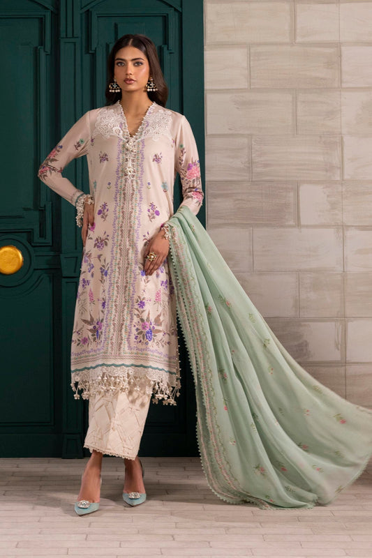 Sana Safinaz | Muzlin Spring 25 | M251-028A-3CI XS Pale Peach Lawn