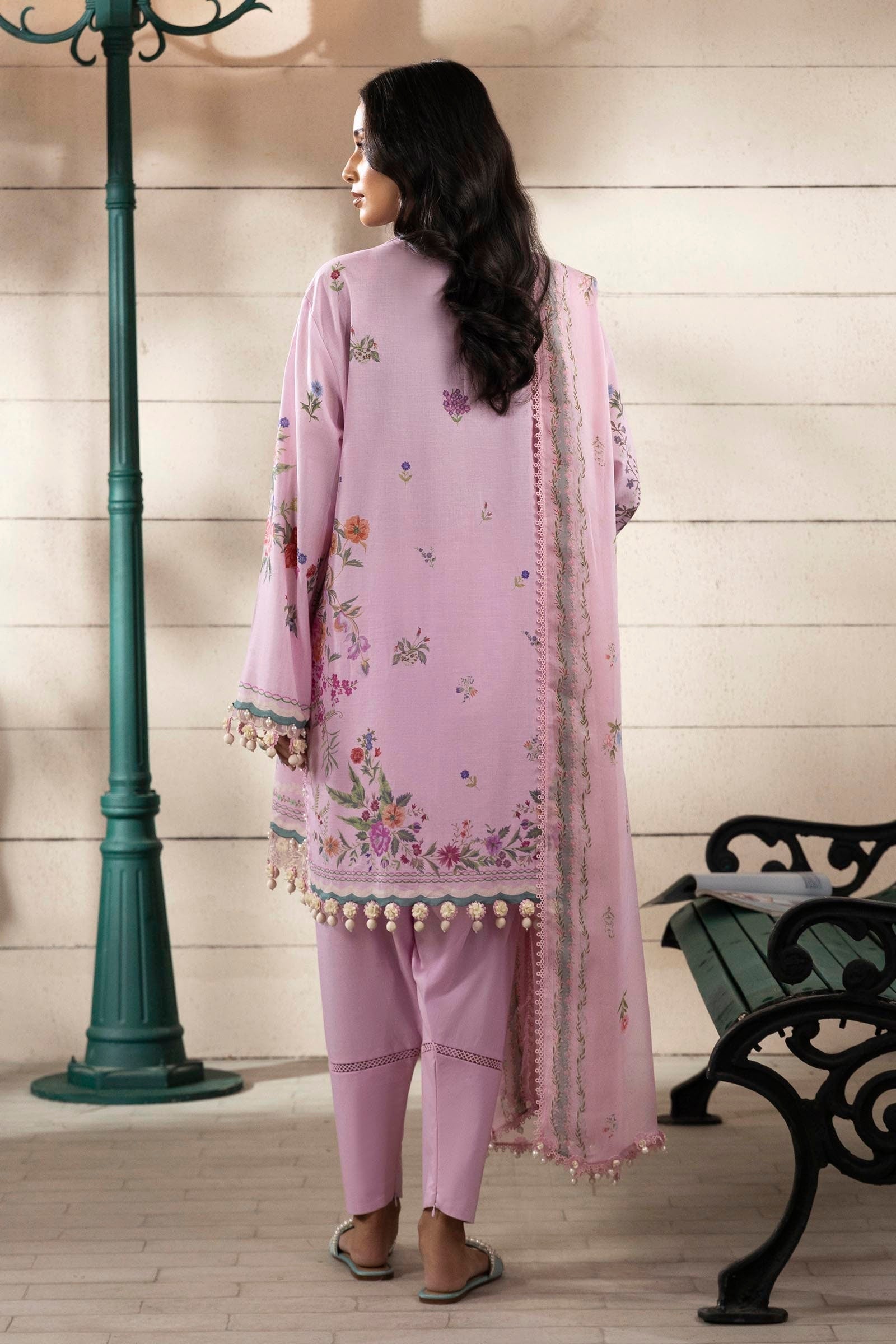 Sana Safinaz | Muzlin Spring 25 | M251-028B-3CI S Lilac Lawn