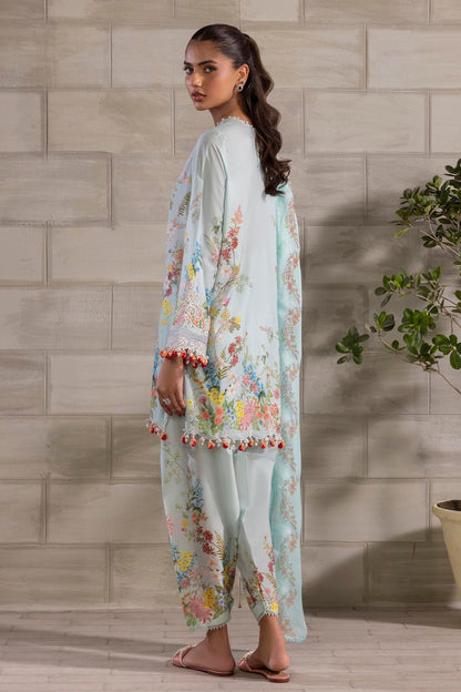 Sana Safinaz | Muzlin Spring 25 | M251-030A-3CI S Ice Blue Lawn