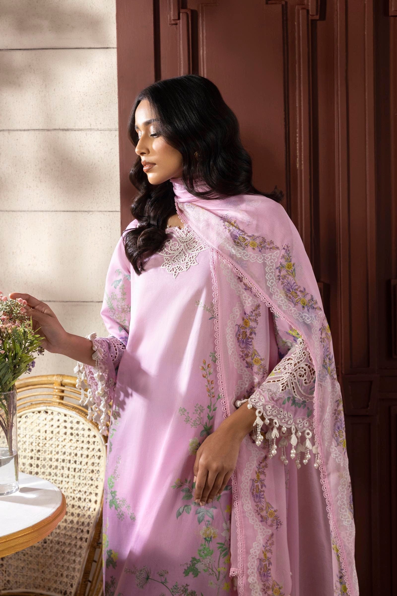 Sana Safinaz | Muzlin Spring 25 | M251-030B-3CI M Lilac Lawn
