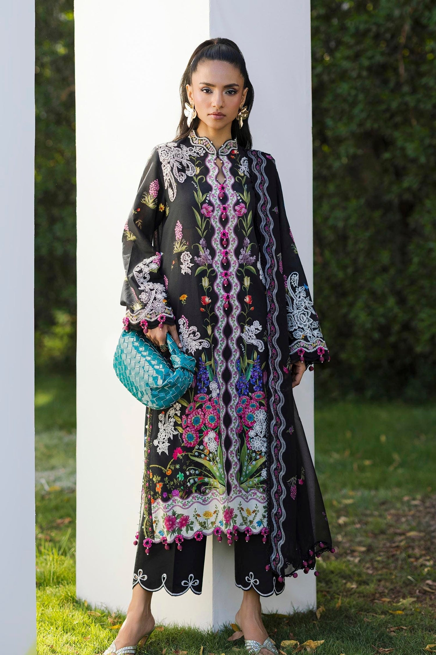 Sana Safinaz | Muzlin Summer 25 | 001A XS Black Lawn