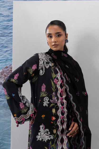 Sana Safinaz | Muzlin Summer 25 | 001A M Black Lawn