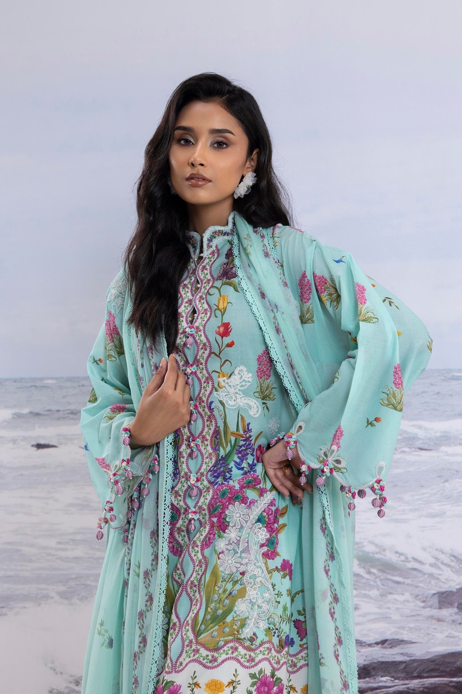 Sana Safinaz | Muzlin Summer 25 | 001B M Ferozi Lawn