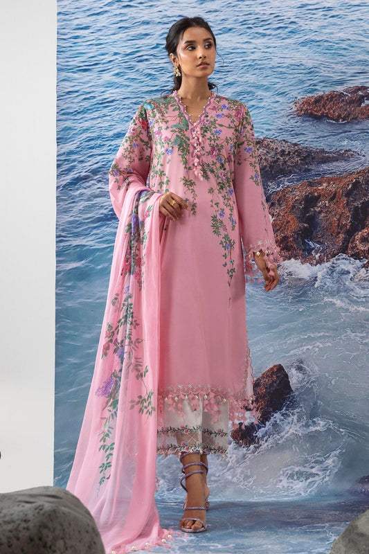 Sana Safinaz | Muzlin Summer 25 | 002A XS Salmon Pink Lawn