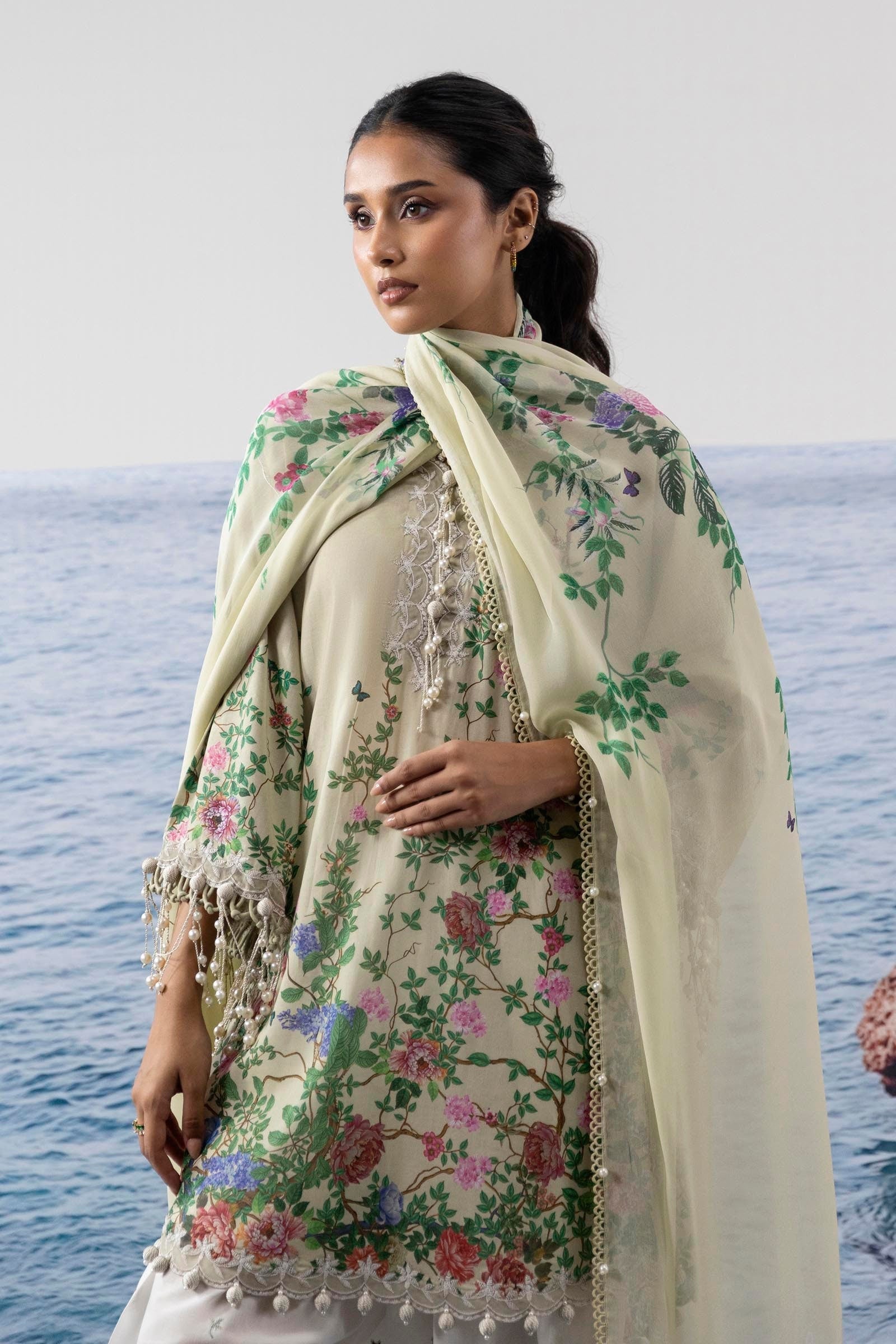 Sana Safinaz | Muzlin Summer 25 | 002B M Mint Green Lawn