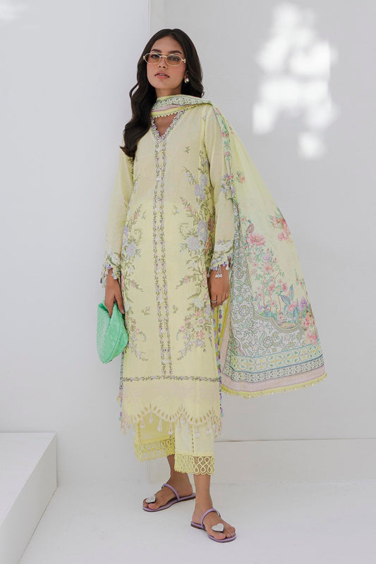 Sana Safinaz | Muzlin Summer 25 | 009A XS Lime Lawn