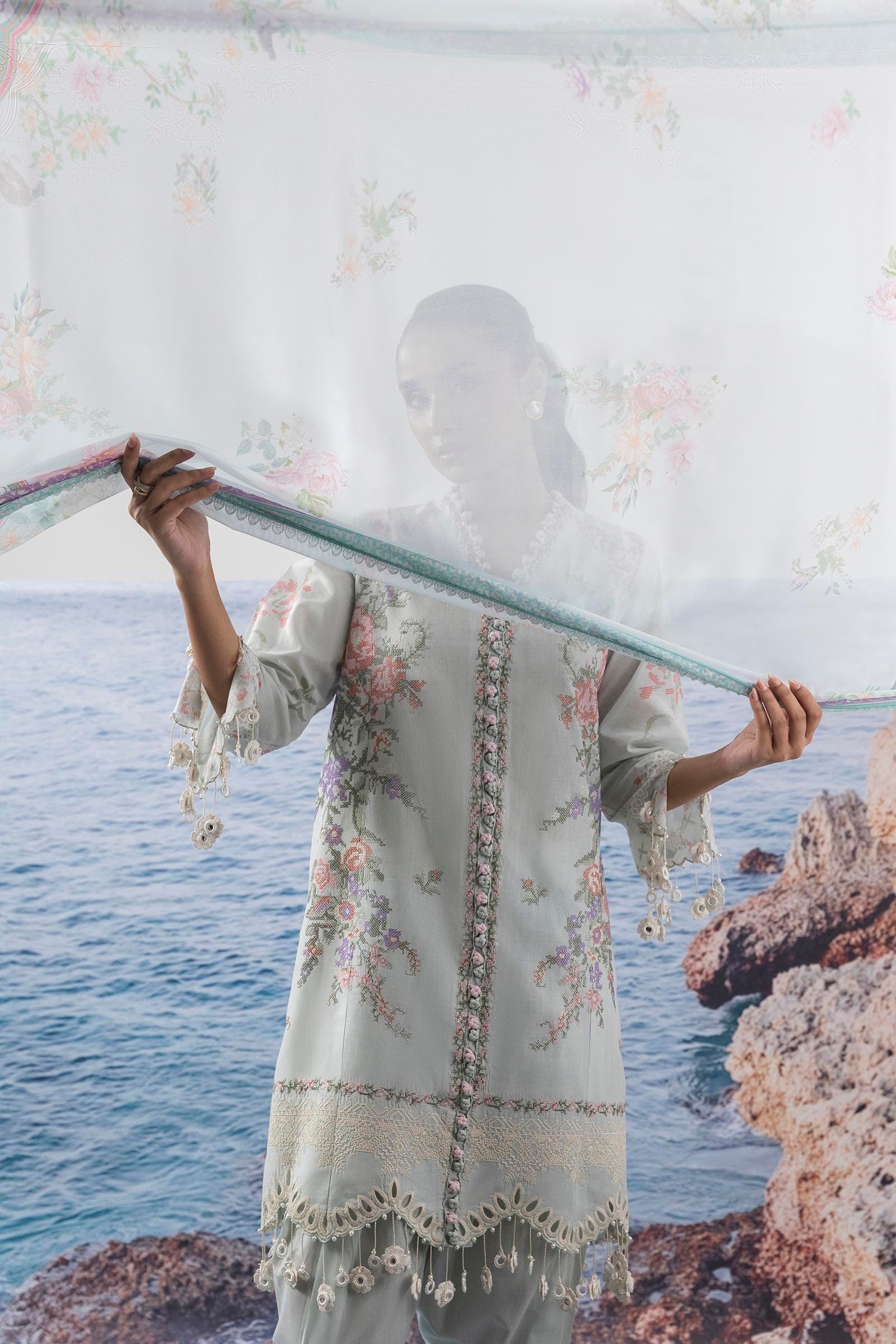 Sana Safinaz | Muzlin Summer 25 | 009B M Gray Lawn