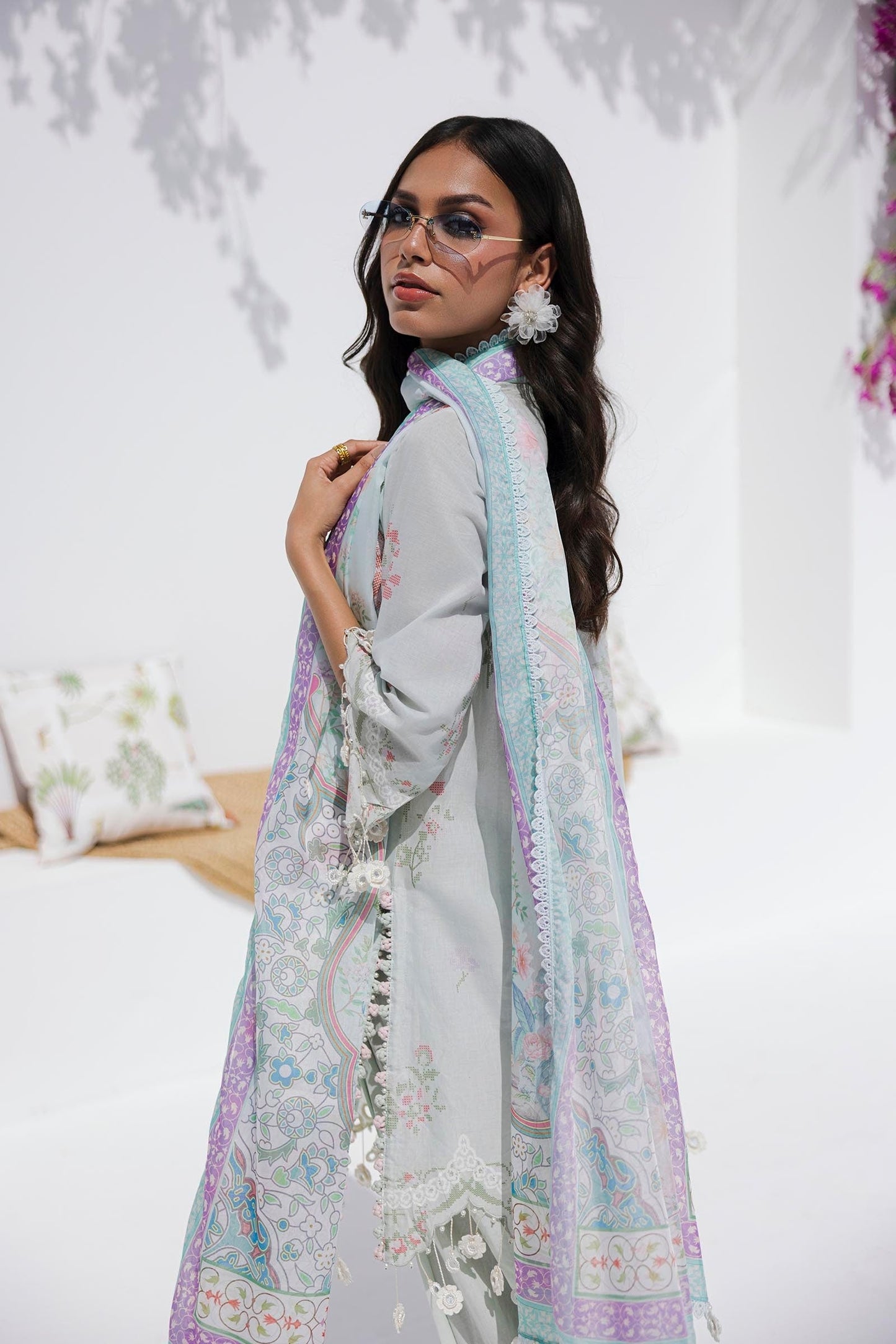 Sana Safinaz | Muzlin Summer 25 | 009B XL Gray Lawn