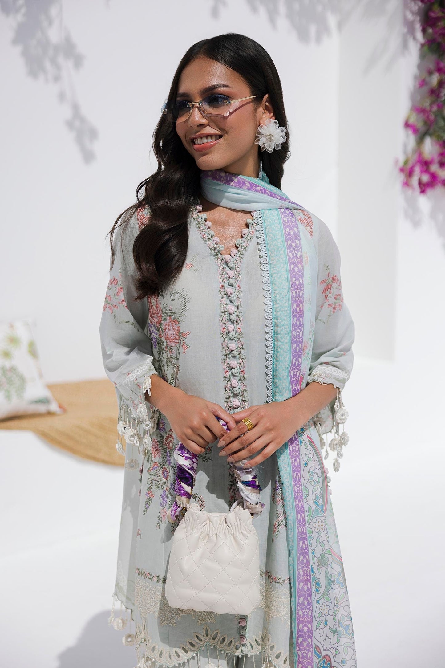 Sana Safinaz | Muzlin Summer 25 | 009B L Gray Lawn