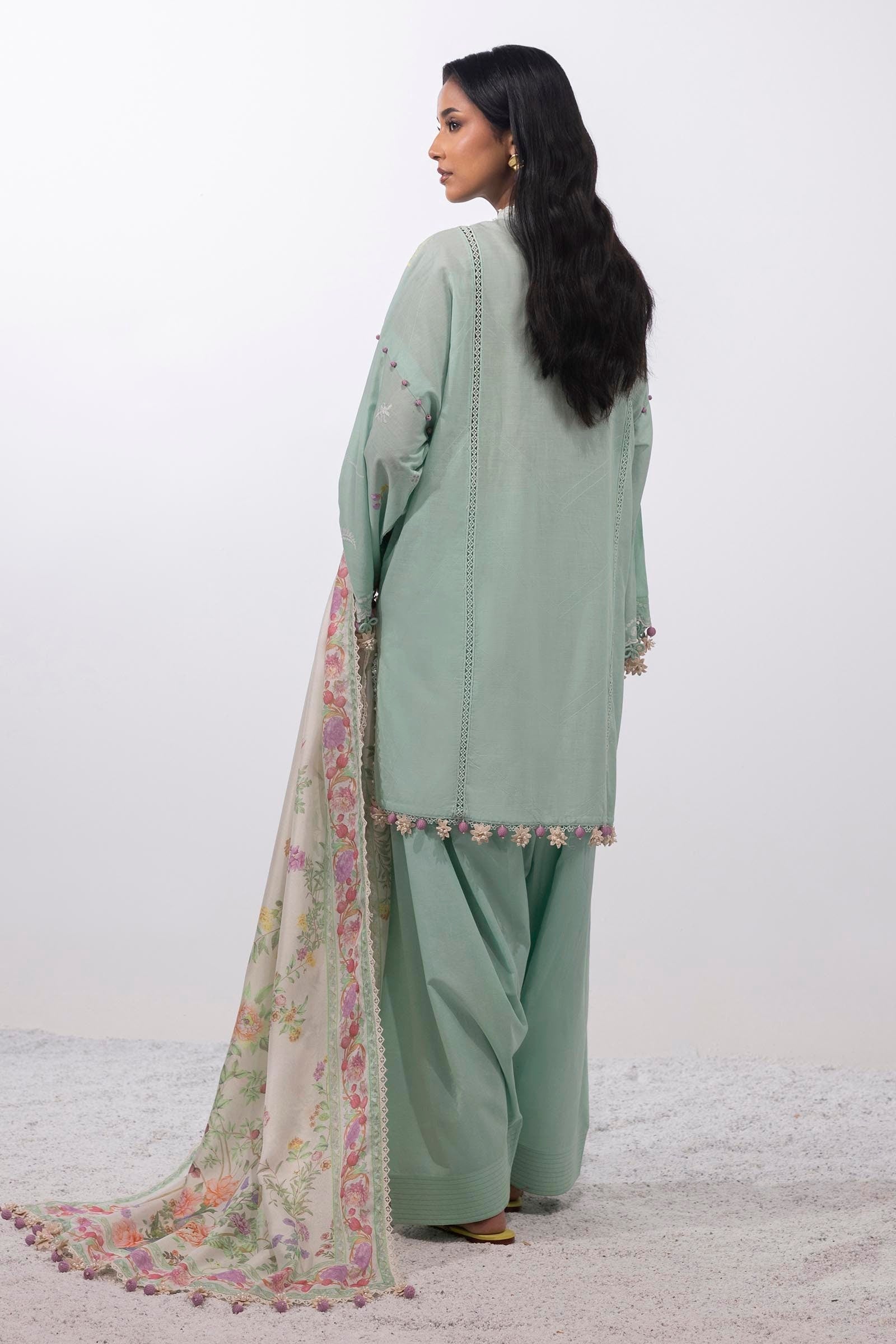 Sana Safinaz | Muzlin Summer 25 | 010A S Ice Blue Lawn