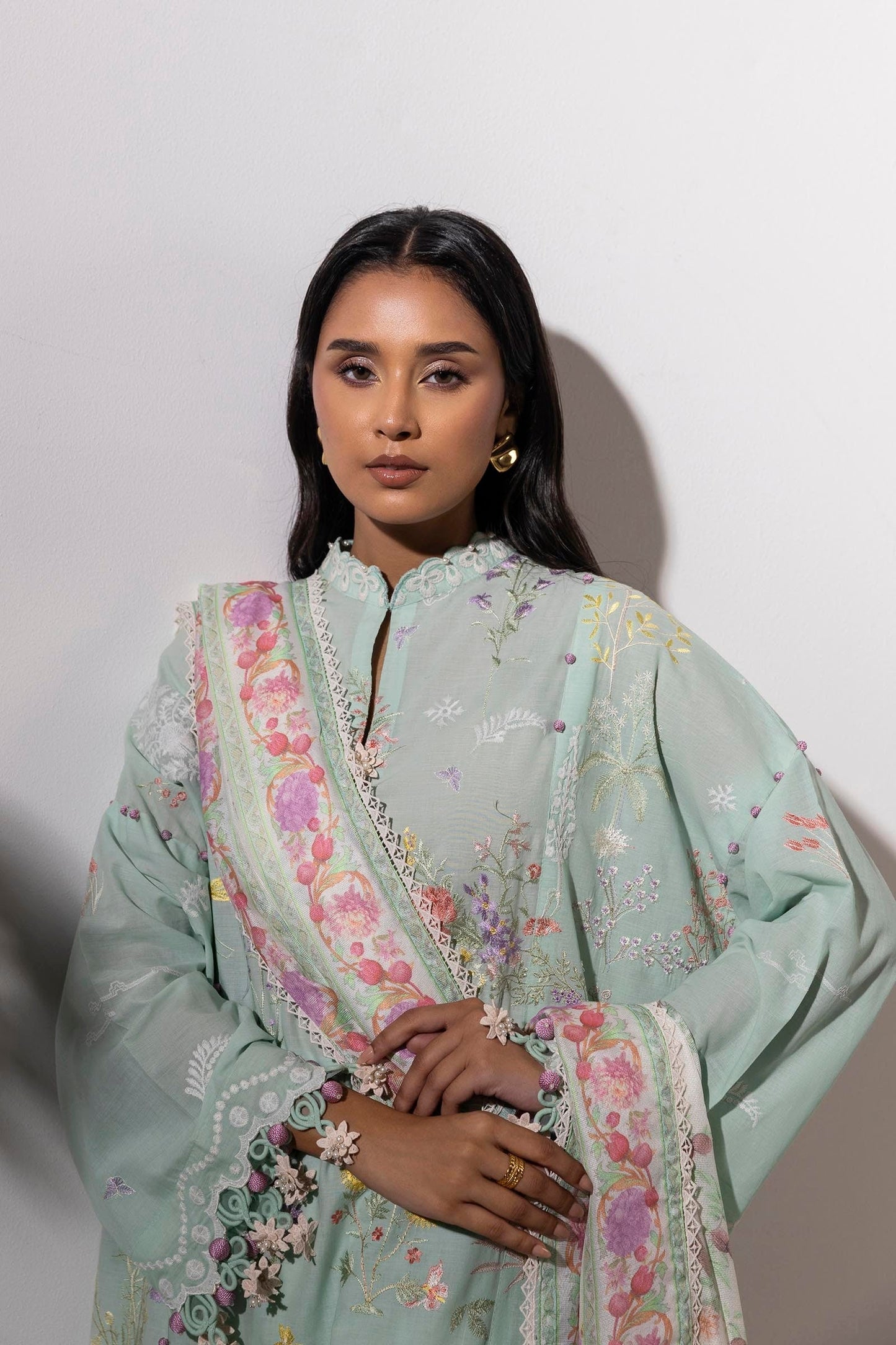Sana Safinaz | Muzlin Summer 25 | 010A M Ice Blue Lawn