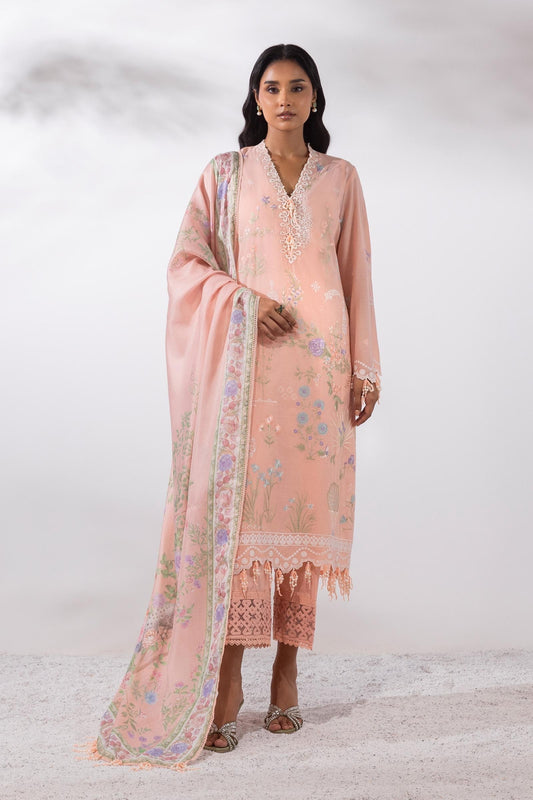 Sana Safinaz | Muzlin Summer 25 | 010B XS Peach Pink Lawn