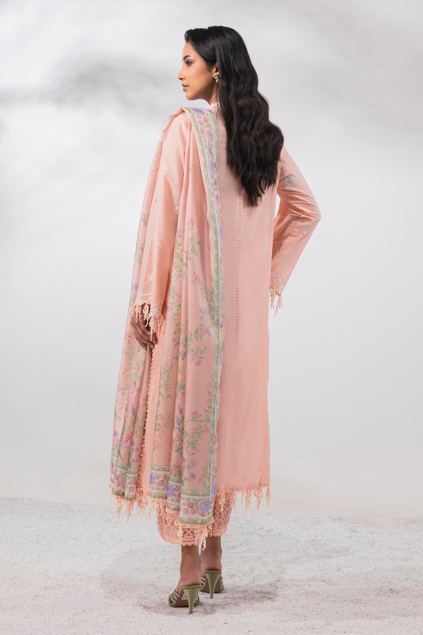 Sana Safinaz | Muzlin Summer 25 | 010B S Peach Pink Lawn