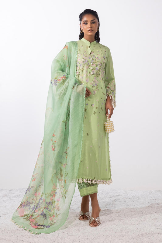 Sana Safinaz | Muzlin Summer 25 | 015B XS Sage Lawn