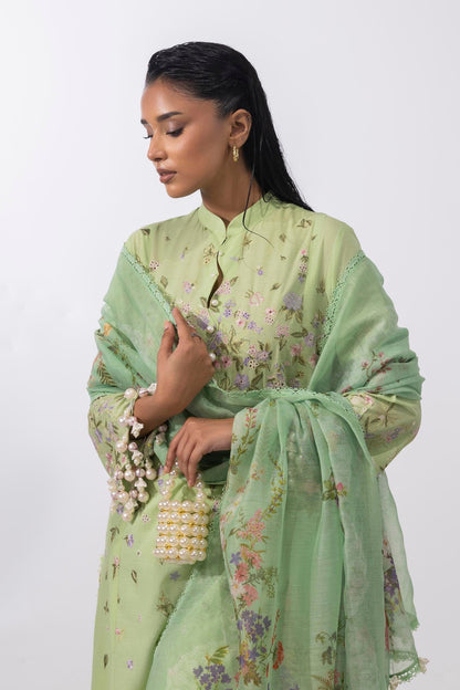 Sana Safinaz | Muzlin Summer 25 | 015B M Sage Lawn