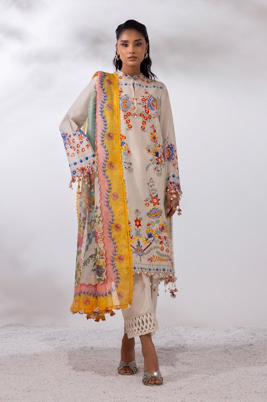 Sana Safinaz | Muzlin Summer 25 | 018A XS Off White Lawn