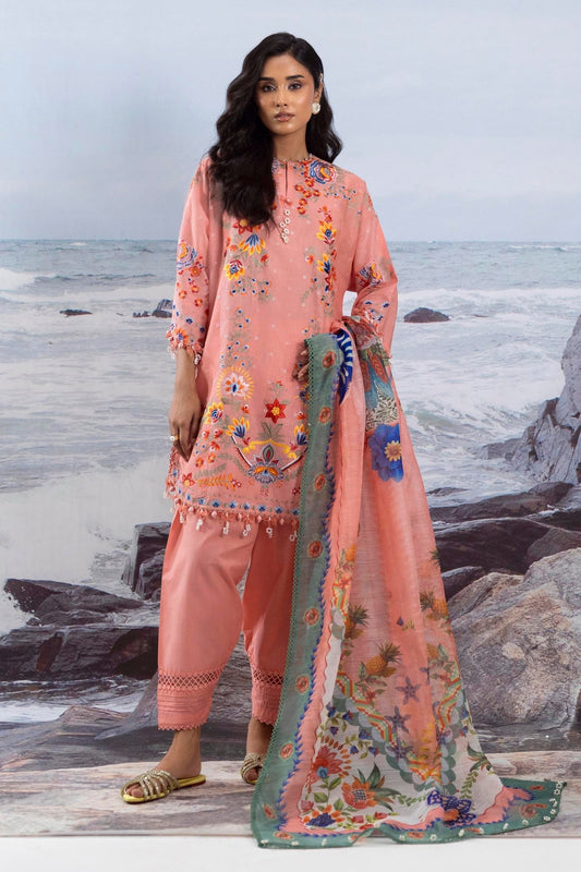 Sana Safinaz | Muzlin Summer 25 | 018B XS Salmon Pink Lawn