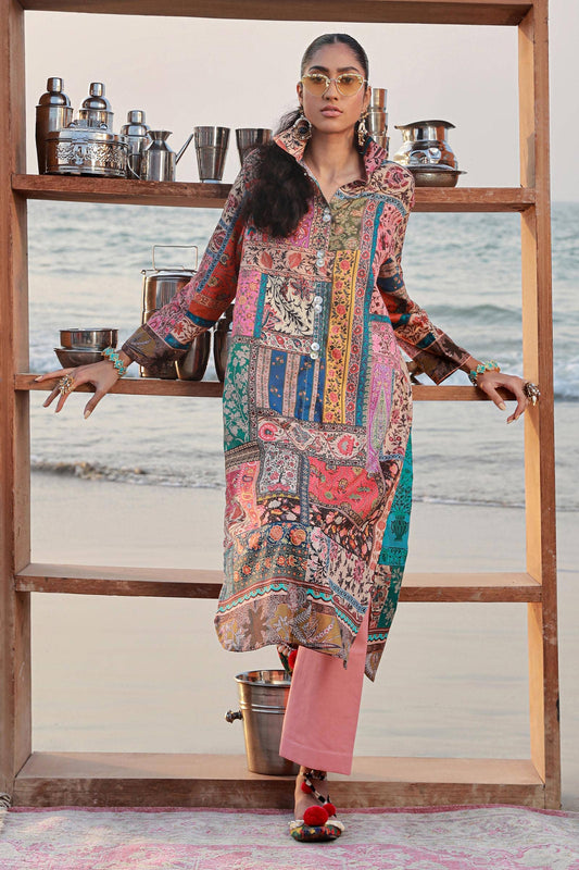 Sana Safinaz | Mahay Spring 24 | H241-014A-2C - Pakistani Designer Dress - by Sana Safinaz | Type: Luxury - 100% Original at Saira Sultan
