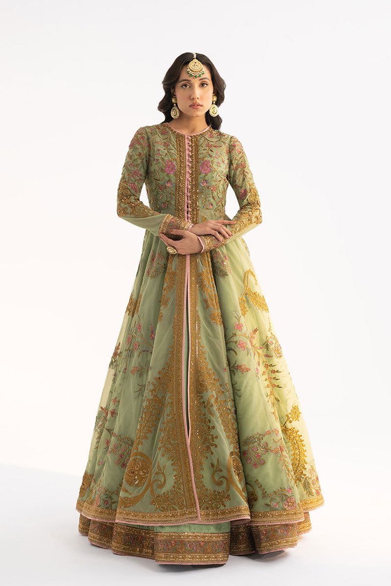 Fahad Hussayn | Ashk o Atar | MAHDIYAR L Sage Green Net