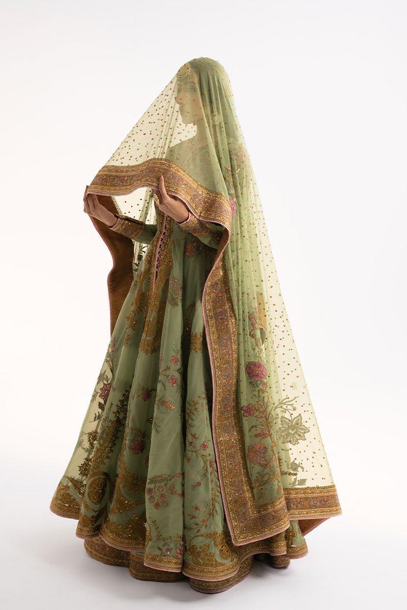 Fahad Hussayn | Ashk o Atar | MAHDIYAR XL Sage Green Net