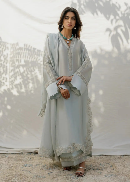 Mahgul | Eid Edit 2024 | Silver Light - Pakistani Designer Dress - by Mahgul | Type: Luxury - 100% Original at Saira Sultan