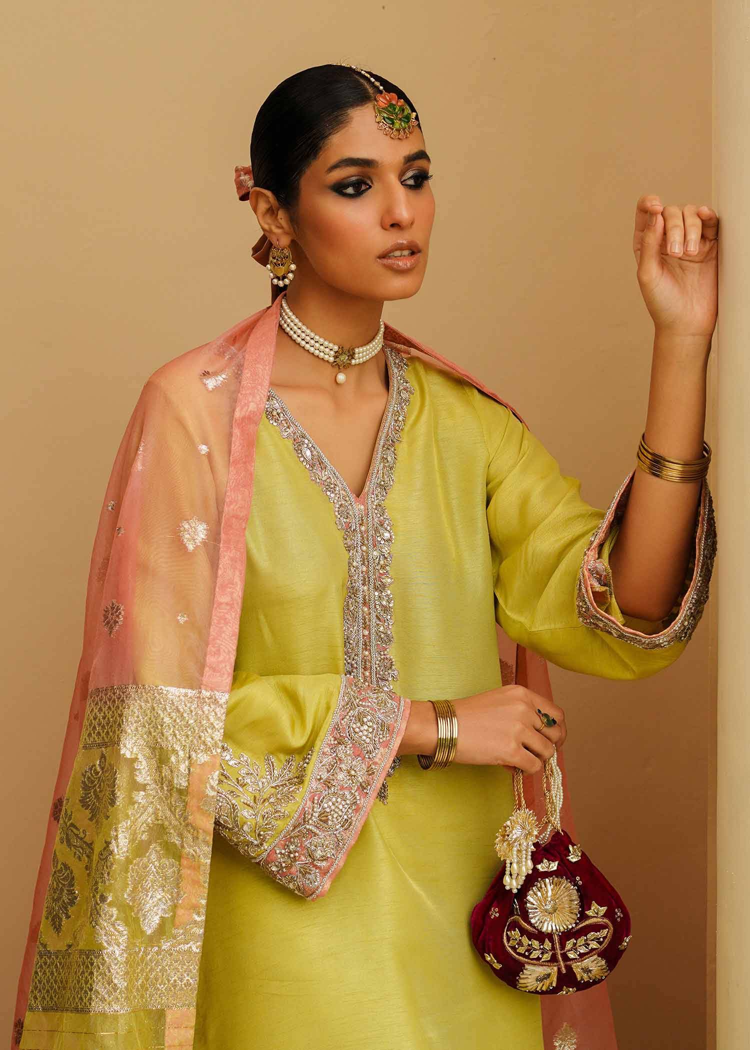 Mahgul | Eid Edit 2024 | Lemon Mint - Pakistani Designer Dress - by Mahgul | Type: Luxury - 100% Original at Saira Sultan