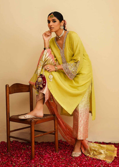 Mahgul | Eid Edit 2024 | Lemon Mint - Pakistani Designer Dress - by Mahgul | Type: Luxury - 100% Original at Saira Sultan