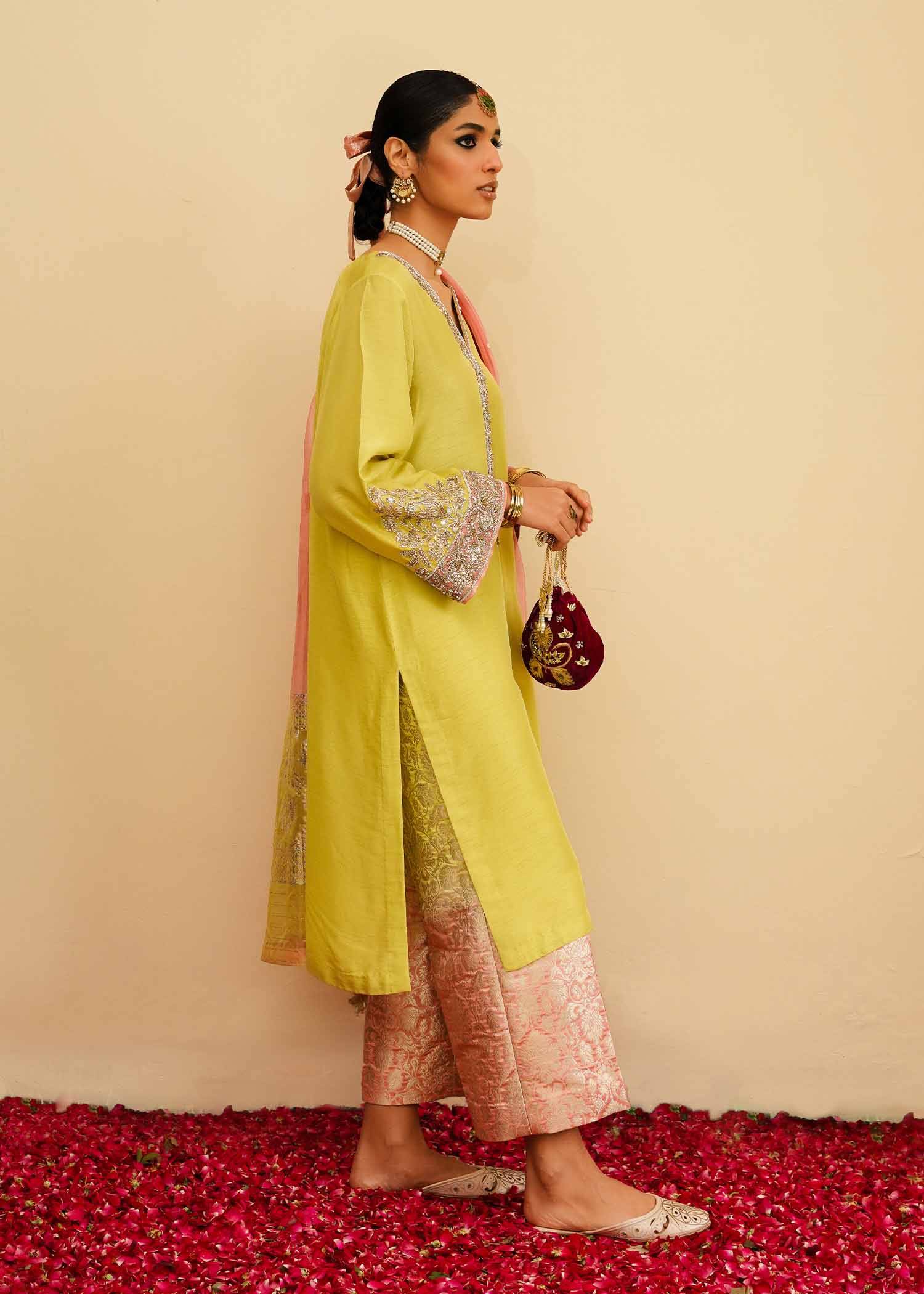 Mahgul | Eid Edit 2024 | Lemon Mint - Pakistani Designer Dress - by Mahgul | Type: Luxury - 100% Original at Saira Sultan